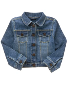 NEW Gymboree Wildflower Weeekend Girl Blue Denim Jean Jacket Coat S 5 6 - Picture 1 of 3