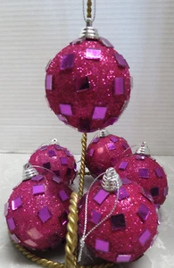 Set of 6 Purple Christmas Ornaments #20 - Imagen 1 de 7
