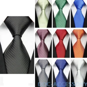 Neue modische klassische gestreifte Krawatte JACQUARD GEWEBT Herren Seide Anzüge Krawatten Krawatte - Bild 1 von 6