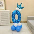 All Numbers Crown Balloons Column Set Happy Birthday Party Decor