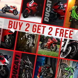 Schnelle Motorrad Poster Superbike Motorrad Speed Racing Wandkunst Bilder Drucke - Bild 1 von 33
