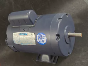 1/2 HP LEESON MOTOR, 3450 RPM, 1PH, Frame R48, TENV, Rigid Mount, 100366.00 (2) - Picture 1 of 6
