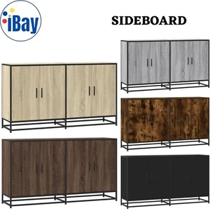 Sideboard Storage Cabinet Side Cabinet Living Room Buffet Unit Engineered Wood - Picture 1 of 41