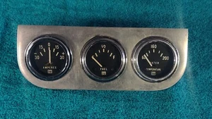 Vintage Stewart Warner Gauges Amp Temp Fuel Gauge D-300B- 6-Volt Hot Rod NICE - Bild 1 von 3