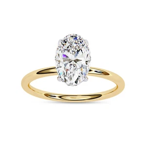 1.2 Ctw Moissanite Solitaire Wedding Engagement Ring For Women 10K Or 14k Gold - Picture 1 of 10