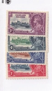 Islas Malvinas # 77-80. VF-MH KGV JUBILEO PLATA REF-FALK777 - Imagen 1 de 1