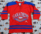 Vintage 90's STARTER Montreal Canadiens Jersey Shirt Men's Size Medium RARE NHL