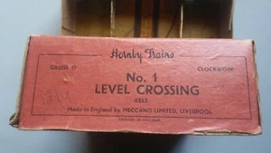 Vintage Hornby 'O' gauge Railway level crossing with gates tin plate # D.2tv - Picture 1 of 5