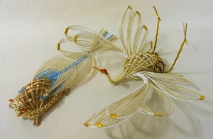 2er Set Japanische Traditionelle Kordel Kunst Handwerk MIZUHIKI / Kranich und Schildkröte - Bild 1 von 10