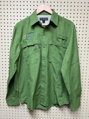 NWT Bahamas Button Up Long Sleeve Shirt Dri Duck Mens Small Green Fishing Hiking - Image 1 of 4