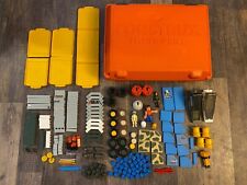 Fisher Price CONSTRUX Lot with Orange Case Vintage Building Toy 1985 RARE