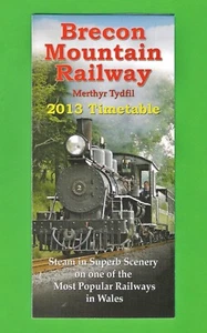 Timetable & Information Leaflet 2013 - Brecon Mountain Railway - Merthyr Tydfil - Picture 1 of 2