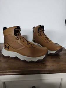 Under Armour Stellar G2 6" Tactical Boots Hiking Brown Outdoor Boys Size 5Y - Picture 1 of 6