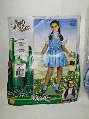 Disfraz de Dorothy El Mago de Oz Vestido Azul a Cuadros SOLO Niñas Talla Pequeña 4-6 Foto 1 de 4