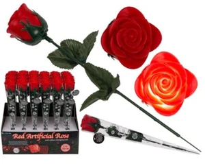 Rosa Rossa Led - Lunghezza 33 cm (Batterie INCLUSE) NUOVA - Foto 1 di 1