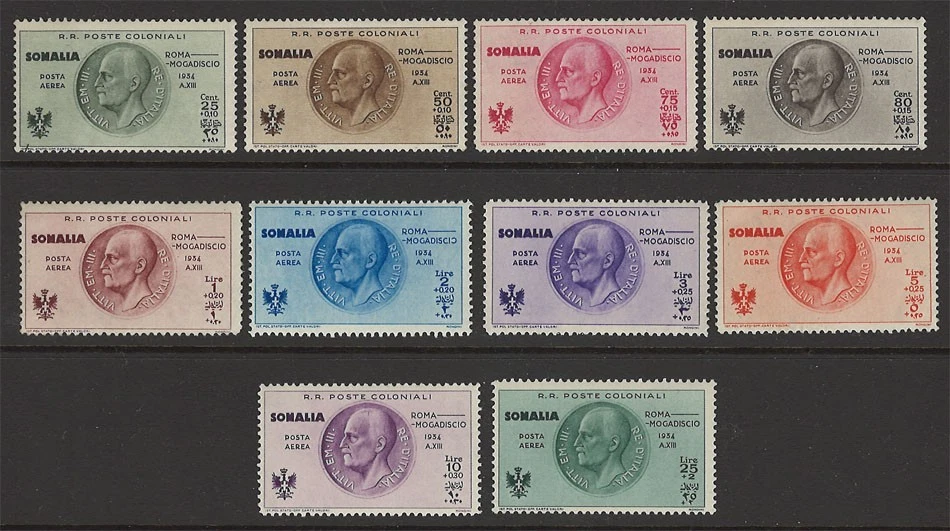 SOMALIA SCOTT#CB1-CB10 JUEGO COMPLETO CON BISAGRAS LIGERAS COMO NUEVO Foto 1 de 1