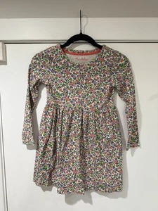 Mini Boden Dress Girls 7-8Y Floral Long Sleeve Floral Pockets Jersey Play - Picture 1 of 9