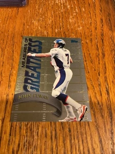 1998 Topps Chrome John Elway Broncos Measures of Greatness Refractor Card #MG1 - Picture 1 of 4
