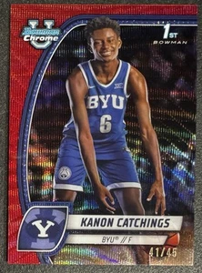 Kanon Catchings 2025 Bowman Chrome U Basketball 1° #40 Red Shimmer DI 41/45 - Foto 1 di 5