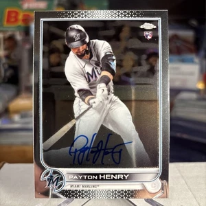 Payton Henry 2022 Topps Chrome Marlins Rookie On-Card AUTO RC ⭐️ MINT GEM? - Picture 1 of 4