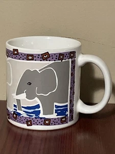 Cute & Colorful About The Elephant Ceramic Mug Made in Japan - Picture 1 of 8