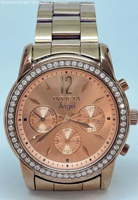 Reloj Invicta Angel Modelo Nº 11773 Cronógrafo Estrás Acero Inoxidable 116.2g Foto 1 de 3