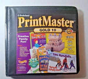 PrintMaster Gold 10 - 6 CD Suite Broderbund Software Windows 95/98/2000 - Picture 1 of 7