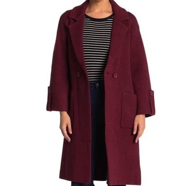 Casaco cardigã Love Token borgonha suéter clássico academia retrô preppy $170 - Imagem 1 de 4