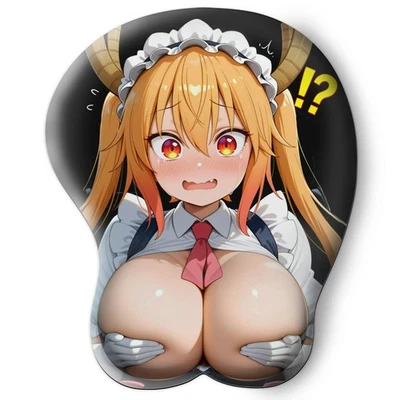 3D oppai Anime Mouse Pad with Wrist Rest by Dragon maid Tohru #01 - Image 1 of 2