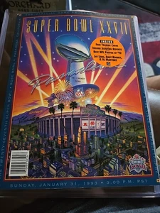Super Bowl XXVII 27 Program Dallas Cowboys Vs Buffalo Bills - Picture 1 of 6