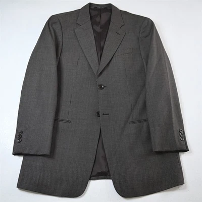 Chaqueta Blazer Abrigo Deportivo Armani Collezioni 40R Marrón Punto Pin 100% Lana Italia Foto 1 de 4