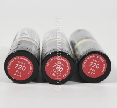 3 Revlon Super Lustrous Crème Lipstick #720 FIRE & ICE - SEALED - Image 1 of 4