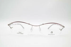 Vintage Aigner A 1002 Kupfer Bronze Halbrand Brille Brillengestell NOS - Picture 1 of 6