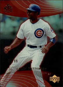 2005 Reflections Red Chicago Cubs Baseball Card #1 Corey Patterson /99