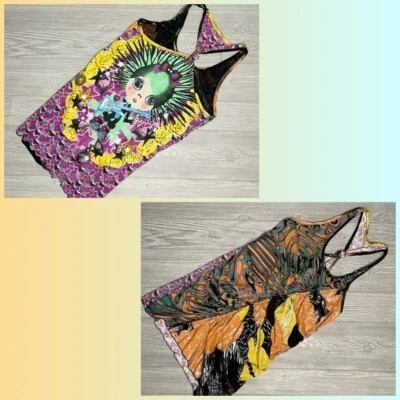 Camiseta sin mangas artística vintage Custo Barcelona cremallera lateral estilo harajuku sm algodón y2k Foto 1 de 4