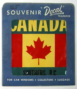 Decalcomania da viaggio auto Smithers BC Canada vintage originale anni 60 - Foto 1 di 4
