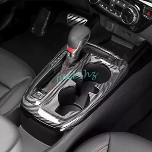 For 2024-2025 Chevy Trax Carbon Fiber Gear Shift Panel & Water Cup Cover Trim - Picture 1 of 6