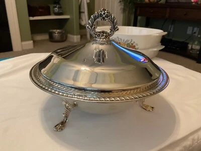 Cazuela cubierta redonda plateada FB Rogers 1883 10,5" Foto 1 de 4