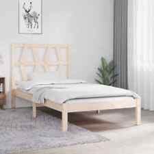 Brown Solid Pine Wood Bed Frame 100x200 cm - Sturdy & Comfortable Support