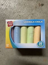 Sidewalk Chalk 20 Pieces, 6 colors Factory Sealed by Play Day - Brand New