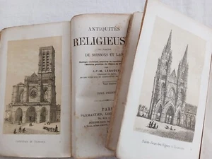 ANTIQUITES RELIGIEUSES DU DIOCESE DE SOISSONS ET LAON 2/2-LEQUEUX-PLANCHES 1859 - Imagen 1 de 5