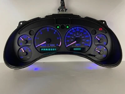 99-04 S10 Blazer Speedometer Instrument Gauge Cluster BLUE LEDs - Image 1 of 4