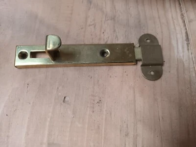 Targette  verrou   en laiton neuf de stock  NOS Type Alsacien - Photo 1/4