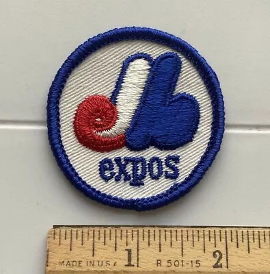 Vintage Montreal Expos Baseball Team Logo 2” Round Kraft Foods Promotional Patch - Image 1 of 3