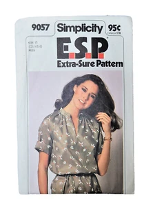 Túnica superior vintage con patrón de costura Misses' S/M años 70 Simplicity 9057 Boho Hippie - Imagen 1 de 3