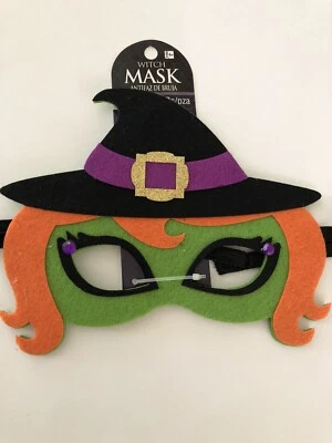 Зеленый злая ведьма чувствовал маска карнавальный костюм мальчиков девочек Kids весело Хэллоуин новый - Изображение 1 из 3