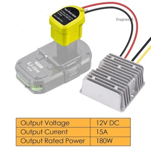 15A 180W Step Down DC Voltage Converter For RYOBI 18V to 12V Battery DIY Adapter - Picture 1 of 9