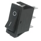 BLACK PLASTIC ROCKER SWITCH ON OFF SPST 16A 250V ELECTRICAL MAINS POWER SW100