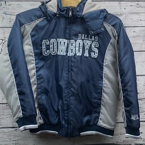 NFL Dallas Cowboys Jacket Full Zip Hooded Puffer Coat Mens [Size XXL] - Picture 1 of 13
