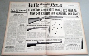 Remington modelo 722 y 40X 1955 rifle original plegable central anuncio impreso - Imagen 1 de 1